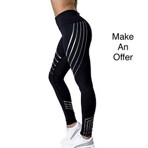 MzSnootie Women Yoga Reflection Strips Leggings